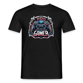 Pro Gamer - Controller Illustration - Männer T-Shirt - Schwarz - Vorne - AI Model Male 178 light (178cm)