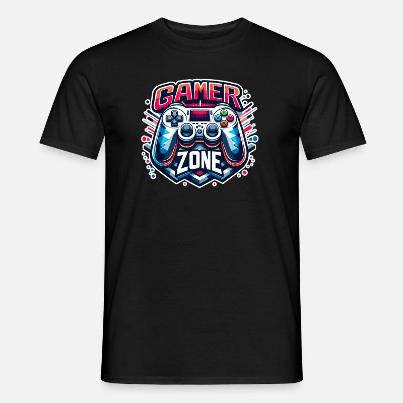 Gamer Zone - Controller Illustration - Men's T-Shirt - black