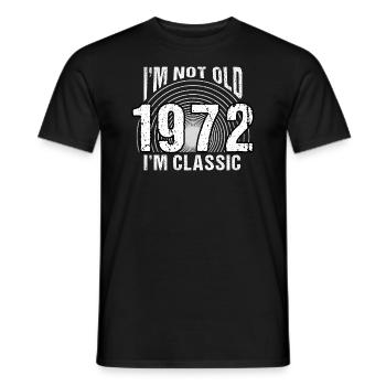 Vintage 1972 Retro 52 Years Old - I'm Not Old, - Men's T-Shirt - black - Front - AI Model Male 178 light (178cm)