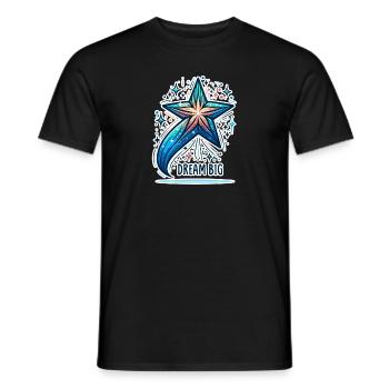 Rêvez grand - Illustration d’étoile filante - T-shirt homme - noir - Devant - AI Model Male 178 light (178cm)