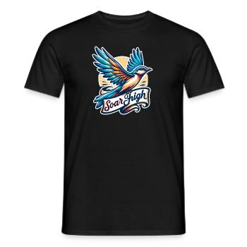 Soar High - Vogel Illustration - Männer T-Shirt - Schwarz - Vorne - AI Model Male 178 light (178cm)
