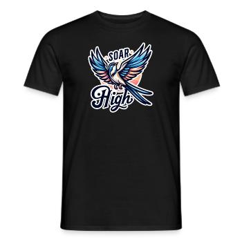 Soar High - Vogel Illustration - Männer T-Shirt - Schwarz - Vorne - AI Model Male 178 light (178cm)