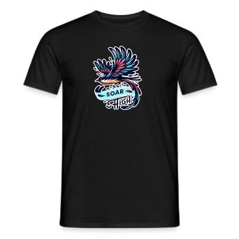 Soar High - Vogel Illustration - Männer T-Shirt - Schwarz - Vorne - AI Model Male 178 light (178cm)