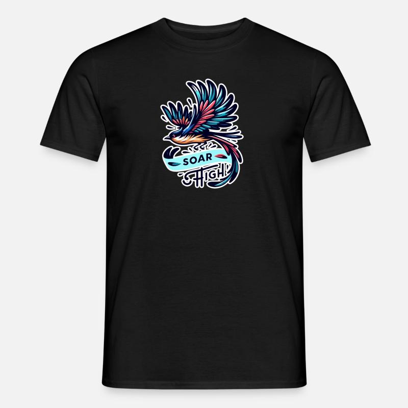 Soar High - Vogel Illustration - Männer T-Shirt - Schwarz