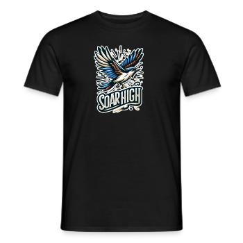 Soar High - Vogel Illustration - Männer T-Shirt - Schwarz - Vorne - AI Model Male 178 light (178cm)