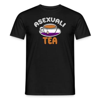 AsexuStyle: Asexuali-tea - Men's T-Shirt - black - Front - AI Model Male 178 light (178cm)
