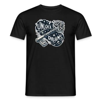 Unlock Dreams - Key Illustration - Men's T-Shirt - black - Front - AI Model Male 178 light (178cm)