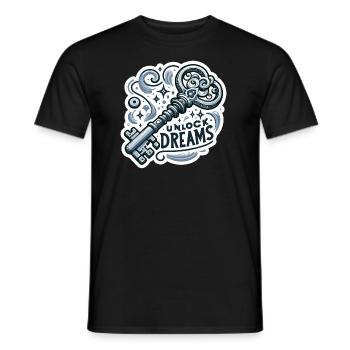 Unlock Dreams - Key Illustration - Men's T-Shirt - black - Front - AI Model Male 178 light (178cm)