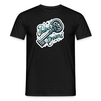 Unlock Dreams - Key Illustration - Men's T-Shirt - black - Front - AI Model Male 178 light (178cm)