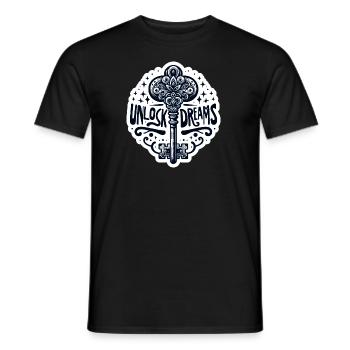 Unlock Dreams - Key Illustration - Men's T-Shirt - black - Front - AI Model Male 178 light (178cm)