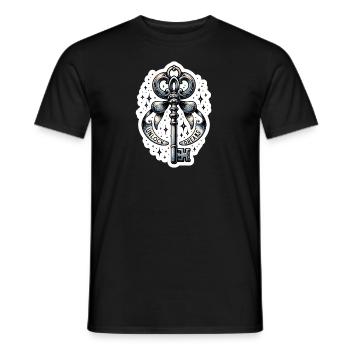 Unlock Dreams - Key Illustration - Men's T-Shirt - black - Front - AI Model Male 178 light (178cm)