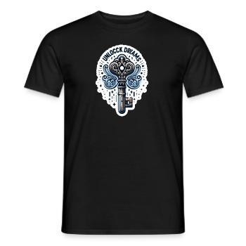 Unlock Dreams - Key Illustration - Men's T-Shirt - black - Front - AI Model Male 178 light (178cm)