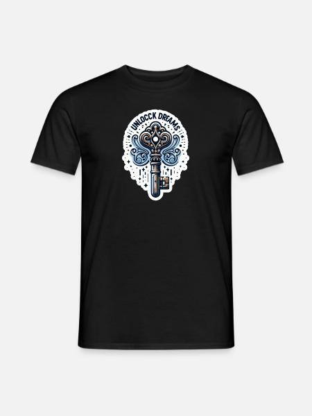 Unlock Dreams - Key Illustration - Men's T-Shirt - black