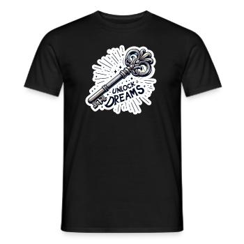 Unlock Dreams - Key Illustration - Men's T-Shirt - black - Front - AI Model Male 178 light (178cm)