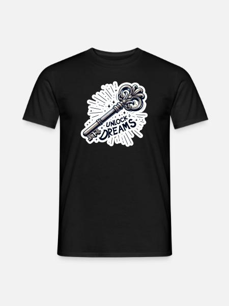 Unlock Dreams - Key Illustration - Men's T-Shirt - black