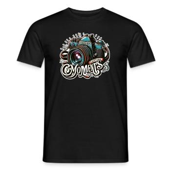 Capturer des moments - Illustration de l’appareil photo - T-shirt homme - noir - Devant - AI Model Male 178 light (178cm)