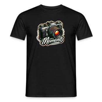 Capturer des moments - Illustration de l’appareil photo - T-shirt homme - noir - Devant - AI Model Male 178 light (178cm)