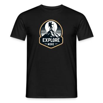 En savoir plus - Wanderer - T-shirt homme - noir - Devant - AI Model Male 178 light (178cm)