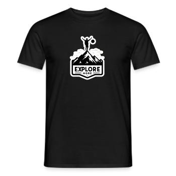 En savoir plus - Wanderer - T-shirt homme - noir - Devant - AI Model Male 178 light (178cm)