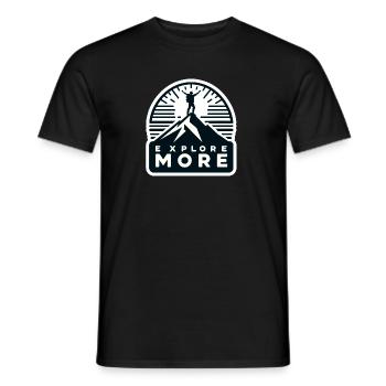 En savoir plus - Wanderer - T-shirt homme - noir - Devant - AI Model Male 178 light (178cm)