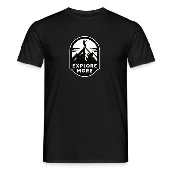 En savoir plus - Wanderer - T-shirt homme - noir - Devant - AI Model Male 178 light (178cm)