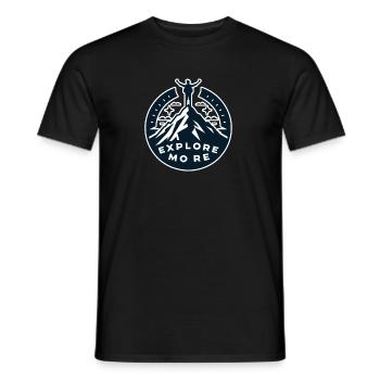 En savoir plus - Wanderer - T-shirt homme - noir - Devant - AI Model Male 178 light (178cm)