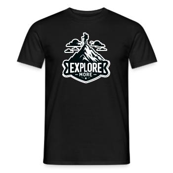 En savoir plus - Wanderer - T-shirt homme - noir - Devant - AI Model Male 178 light (178cm)