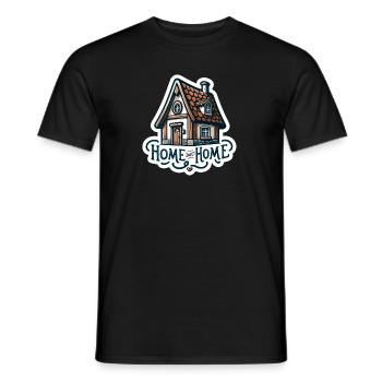 Home Sweet Home - Illustration de maison - T-shirt homme - noir - Devant - AI Model Male 178 light (178cm)