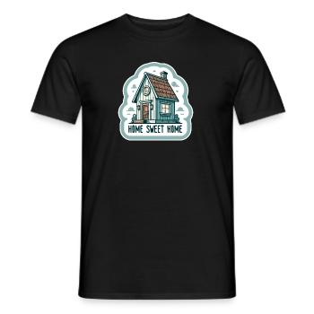 Home Sweet Home - Illustration de maison - T-shirt homme - noir - Devant - AI Model Male 178 light (178cm)