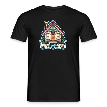 Home Sweet Home - Illustration de maison - T-shirt homme - noir - Devant - AI Model Male 178 light (178cm)