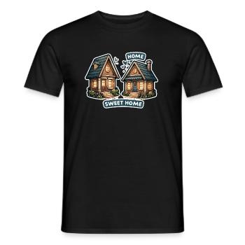 Home Sweet Home - Illustration de maison - T-shirt homme - noir - Devant - AI Model Male 178 light (178cm)