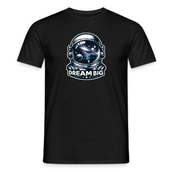 Dream Big - Astronaut Illustration - Männer T-Shirt - Schwarz - Vorne - AI Model Male 178 light (178cm)