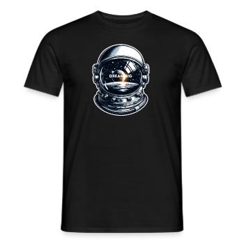Dream Big - Astronaut Illustration - Männer T-Shirt - Schwarz - Vorne - AI Model Male 178 light (178cm)