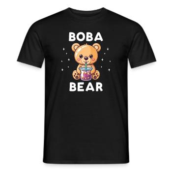 Boba Bear - Bubble Tea Kawaii - T-shirt homme - noir - Devant - AI Model Male 178 light (178cm)