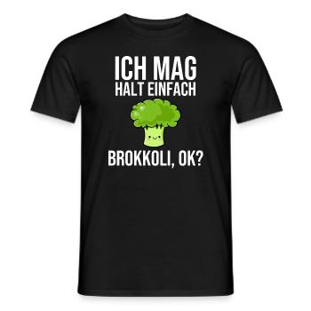 J’aime juste le brocoli ok - T-shirt homme - noir - Devant - AI Model Male 178 light (178cm)