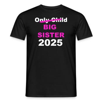 La future grande sœur ne sera plus enfant unique en 2025 - T-shirt homme - noir - Devant - AI Model Male 178 light (178cm)