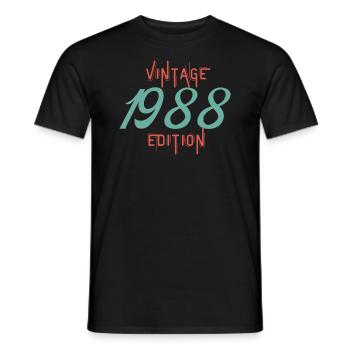 Jahrgang Ausgabe 1988 - Männer T-Shirt - Schwarz - Vorne - AI Model Male 178 light (178cm)