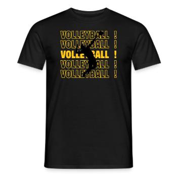 Volleyball Volleyball Volleyball Volleyball - Männer T-Shirt - Schwarz - Vorne - AI Model Male 178 light (178cm)