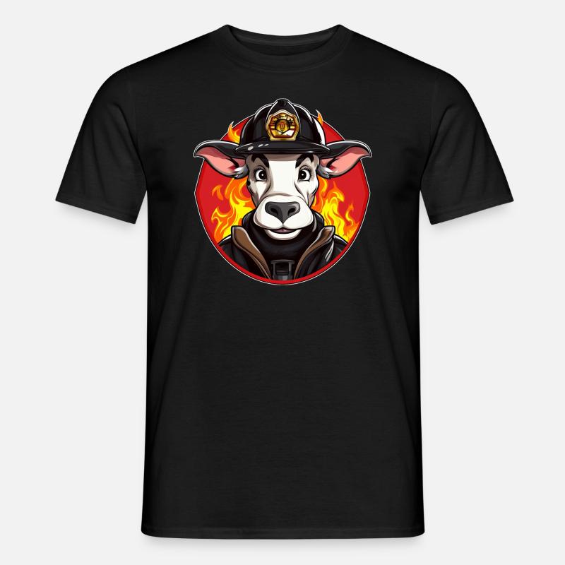 Fire Brigade Cows - Men’s T-shirt - black