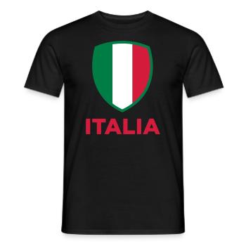 Nationalflagge von Italien - Männer T-Shirt - Schwarz - Vorne - AI Model Male 178 light (178cm)