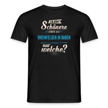 Heimat Stadt - Rheinfelden (Baden) - blau retro - - Männer T-Shirt - Schwarz - Vorne - AI Model Male 178 light (178cm)