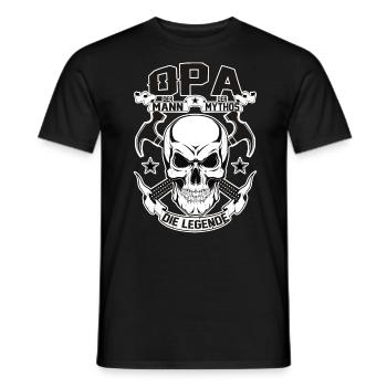 Opa Der Mann der Mythos - Männer T-Shirt - Schwarz - Vorne - AI Model Male 178 light (178cm)