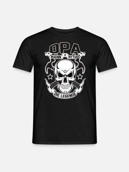 Opa Der Mann der Mythos - Männer T-Shirt - Schwarz