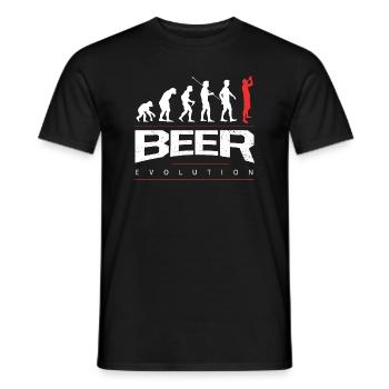 Bier Evolution - Männer T-Shirt - Schwarz - Vorne - AI Model Male 178 light (178cm)