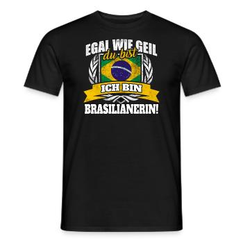 Brasilianer Brasilien Brasilianerin Brasil - Männer T-Shirt - Schwarz - Vorne - AI Model Male 178 light (178cm)
