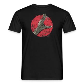 Rattlesnake in gray-brown - Men's T-Shirt - black - Front - AI Model Male 178 light (178cm)