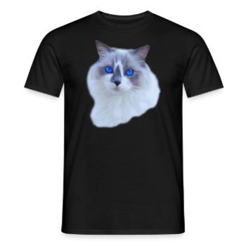 Ragdoll Blue Mitted - Männer T-Shirt - Schwarz - Vorne - AI Model Male 178 light (178cm)