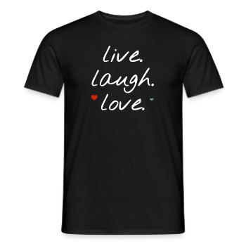 Live laugh love - T-shirt homme - noir - Devant - AI Model Male 178 light (178cm)