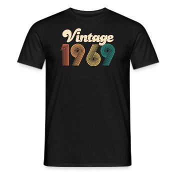 Vintage 1969 50th birthday gift vintage ' 69 - Men's T-Shirt - black - Front - AI Model Male 178 light (178cm)