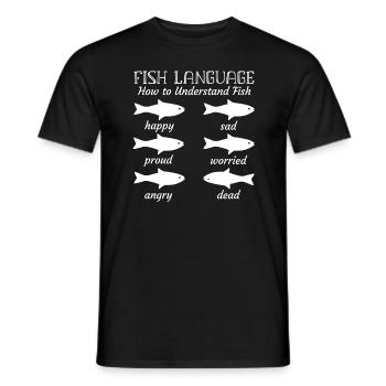 Fische verstehen Emotion Understand Fish - Männer T-Shirt - Schwarz - Vorne - AI Model Male 178 light (178cm)